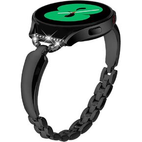 20mm Bling Bracelet Compatible with Samsung Galaxy Watch 7 6 5 4 40mm 44mm/Samsung Active 2 Watch Bands/Galaxy Watch 3 41mm Women's Stainless Steel Wristband