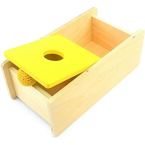 Montessori Toddler Imbucare Box with Flip Lid Knit Ball Wood Learning Educational Preschool Training Baby Toy Brinquedos Juguets
