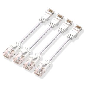 كابل تصحيح Cat6a Ethernet بطول 1 قدم (عبوتان)، وكابل تصحيح Cat6a 28AWG بسرعة 10 جيجابت في الثانية لمراكز البيانات