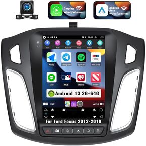UNITOPSCI 2G+64G Android 13 Car Stereo for Ford Focus 2012-2018 with Wireless Apple CarPlay Android Auto 9.7 Inch Vertical Touchscreen GPS Navigation Bluetooth WiFi HiFi FM/RDS USB SWC+ Backup Camera in Saudi Arabia