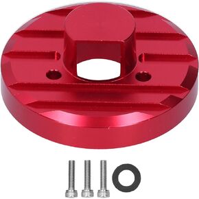 Antenna Base Cover, Aluminum Alloy Car Radio Antenna Base Trim Radio Cover Fit for JKU JL JLU 2007-2017 (Red)