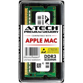 A-Tech for Apple 2GB DDR3 1067MHz / 1066MHz PC3-8500 SODIMM Memory RAM Module for MacBook, MacBook Pro, iMac, Mac Mini - (Late 2008, Early 2009, Mid 2009, Late 2009, Mid 2010) Models