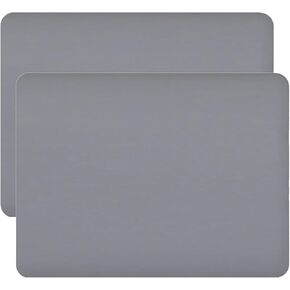 Silicone Placemats for Dining Table, Toddler and Kids Placemats, Table Mats, Heat Resistant, Non Slip, Washable, 28% Thicker, 16 x 12 inches, Set of 2,Blue