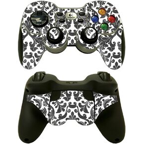 MightySkins Glossy Glitter Skin Compatible with Logitech Wireless Gamepad F710 - Pink Flames | Protective, Durable High-Gloss Glitter Finish | Easy to Apply and Change Styles | Made in The USA