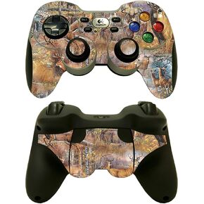 MightySkins Glossy Glitter Skin Compatible With Logitech Wireless Gamepad F710 - Black Camo | Protective, Durable High-Gloss Glitter Finish | Easy to Apply, Remove, and Change Styles | Made in The USA