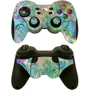 MightySkins Glossy Glitter Skin Compatible with Logitech Wireless Gamepad F710 - Tripping | Protective, Durable High-Gloss Glitter Finish | Easy to Apply, Remove, and Change Styles | Made in The USA