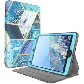 i-Blason Cosmo Case for iPad Mini 5 2019 / iPad Mini 4, [Built-in Screen Protector] Full-Body Folding Stand Protective Case Cover with Auto Sleep/Wake, Marble, 7.9"