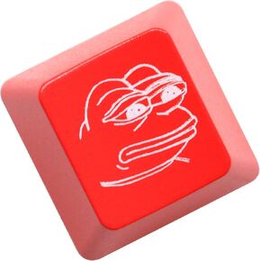 KPREPUBLIC Novelty Shine Through Keycaps ABS Etched back lit black red r1 ESC Sad Frog THX meme Internet Trends (Black ESC SadFrog x1)