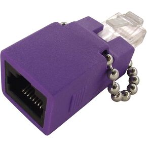 Shaxon CAT5e Ethernet Loopback Adapter RJ48C Jack & RJ45 Male, Dark Blue (MAELCFM-NB-B)
