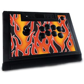 Gaming Skin Compatible with Hori Fighting Stick Alpha (PS5, PS4, PC) - Hot Flames - Premium 3M Vinyl Protective Wrap Decal Cover - Easy to Apply | Crafted in The USA by MightySkins
