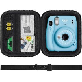 حافظة كاميرا لكاميرا Fujifilm Instax Mini 11 / Mini 12 / Mini 40 / Mini 99، حقيبة حمل واقية للتخزين مع حزام كتف قابل للإزالة وقابل للتعديل، أسود in Kuwait