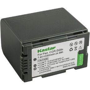 Kastar 4-Pack CGR-D28 Battery Replacement for Panasonic PV-DV201, PV-DV202, PV-DV203, PV-DV221, PV-DV351, PV-DV400, PV-DV400K, PV-DV401, PV-DV402, PV-DV600, PV-DV600K, PV-DV601, PV-DV602 Camera
