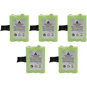 Karier 5Pcs BATT3R 700mAh 3.6V Ni-MH Battery Compatible for Midland AVP14 LXT600 LXT630 LXT633 T50 T51 T55 T60 T61 T65 X-Talker Radios
