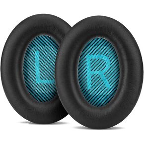 Replacement Ear Pad Cushion Memory Foam Ear Cup Repair for Bose Headphones Quiet Comfort 2 Qc2, Qc15, 25 Qc25, Ae2, Ae2I, Ae2W Headphone (Black 2)