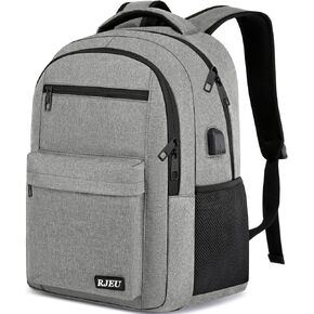 School Backpack for Teen Boys, Casual Backpack for Men and Women,15.6 inch Laptop Bookbag with USB Charging port for Business Work College, Black