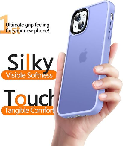 Dssairo 5 in 1 for iPhone 15 Case, with 2X Screen Protectors + 2X Camera Lens Protectors, [15FT Military Grade Protection] Anti-Fingerprints Anti-Scratch Translucent Matte Back (Black)… in Saudi Arabia