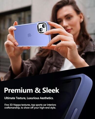 Dssairo 5 in 1 for iPhone 15 Case, with 2X Screen Protectors + 2X Camera Lens Protectors, [15FT Military Grade Protection] Anti-Fingerprints Anti-Scratch Translucent Matte Back (Black)… in Saudi Arabia