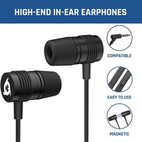 KLIM F1 USB C Earphones + New Version + Excellent Audio Quality + Durable USB C Headphones with Microphone + 5-Year Warranty + Wired USB C Earbuds Compatible Huawei Sony Samsung Headphones Type C in Saudi Arabia