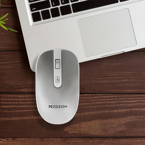 ماوس لاسلكي مع جهاز استقبال نانو للكمبيوتر الشخصي والكمبيوتر المحمول وChromebook والكمبيوتر المحمول - فضي in Kuwait