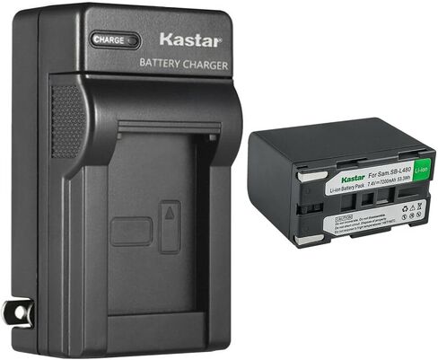 استبدال بطارية SB-L480 وشاحن حائط تيار متردد من Kastar لهاتف Samsung SB-L160 SBL160، SB-L320 SBL320، SB-L480 SBL480، بطارية SB-L110A، Samsung VP-W75، VP-W75D، Medion MD9014، VP-SCD55 in Kuwait