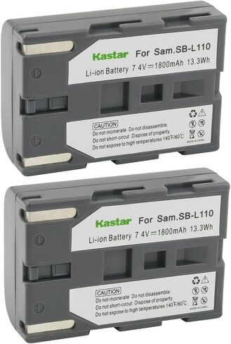 Kastar SB-L110 Battery 3-Pack Replacement for Samsung VP-D82, VP-D85, VP-D87 VP-D87i, VP-D903, VP-D93, VP-D97, VP-D99 VP-D99i, SC-D103, SC-D105, SC-D130, SC-D180, SC-D530, SC-D55 Camera in Saudi Arabia