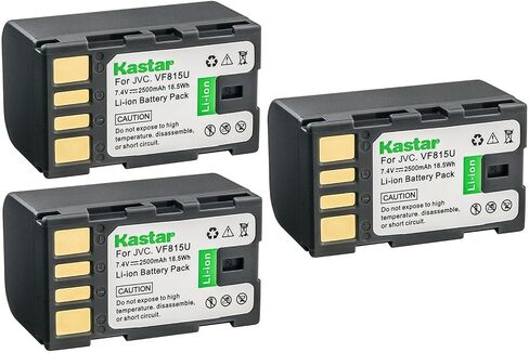 بطارية Kastar BN-VF815 بديلة لـ JVC GZ-MG730 GZ-MG730AC GZ-MG730BUS GZ-MG730US GZ-MG740 GZ-MG830 GZ-MG830AC GZ-MG840 GZ-MG840A GZ-MG840R GZ-MG840S GZ-MG880 GZ-MS100 كاميرا GZ-MS100R in Saudi Arabia