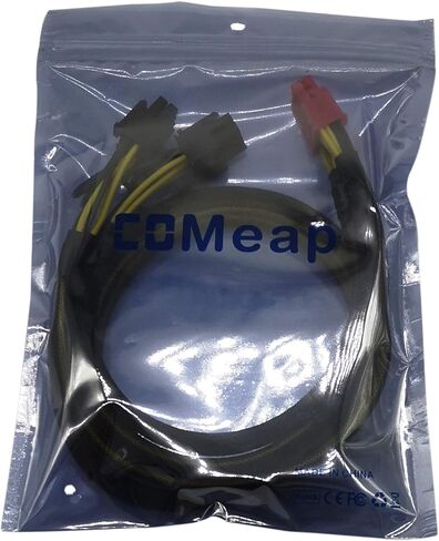 كابل COMeap PCIe لوحدات Antec PSU، CPU 8 Pin Male إلى Dual PCIe 8 Pin (6+2) محول طاقة GPU ذكر بأكمام 25 بوصة (63 سم) in Kuwait