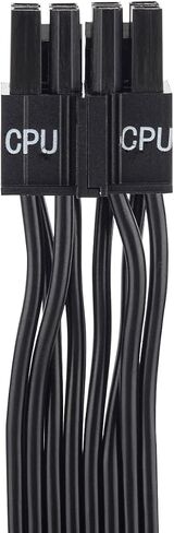 كابل PSU 8 Pin إلى 4+4 Pin CPU، كابل EPS ذكر إلى ذكر لإمدادات الطاقة المعيارية التركيز الموسمي 28 بوصة أسود in Kuwait