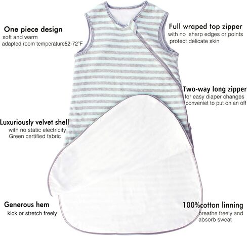 All Season Infants Baby Sleep Sack swaddles 0-36months Sleep Bag Sleeveless Warm Soft Wearable Blankets Tog1.5 in Saudi Arabia