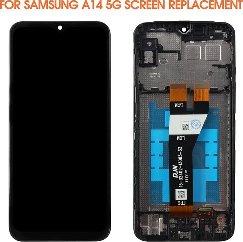 LCD for Samsung Galaxy A14 5G Screen Replacement for Samsung A14 5G LCD Screen SM-A146,SM-A146U,SM-A146U1,SM-A146U1/DS Touch Display Digitizer Assembly Repair Parts(Black with Frame in Saudi Arabia