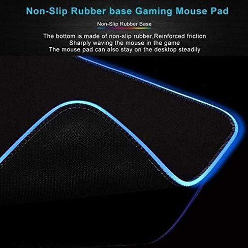 Galaxy Earth and Moon Designed RGB LED USB Lighting Gaming Mouse pad RGB 13.8 x 9.8 Inches Table Mat in Saudi Arabia