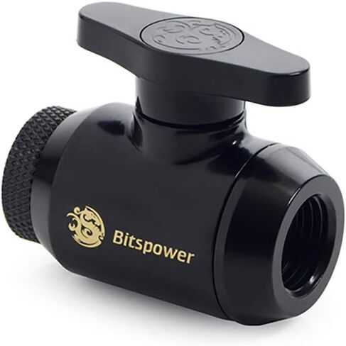 Bitspower Absperrhahn 2X IG 1/4 Pouces 1x drehbar، Blacker Griff in Kuwait