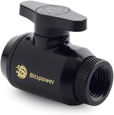 Bitspower Absperrhahn 2X IG 1/4 Pouces 1x drehbar، Blacker Griff in Kuwait