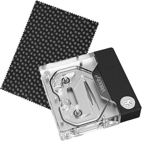 EKWB EK-Quantum Velocity 2 CPU Water Block 1700 D-RGB and EK-Loot Microfibre Cloth Bundle, Nickel/Plexi in Saudi Arabia