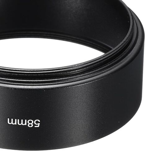 PATIKIL 58mm Lens Hood, 2Pcs Standard Focus Frosted Surface Anti-reflective Inside Hood for Camera Lens, Black for Nikon, for Fujifilm, for Pentax, for Leica in Saudi Arabia