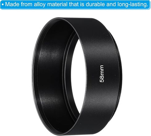 PATIKIL 58mm Lens Hood, 2Pcs Standard Focus Frosted Surface Anti-reflective Inside Hood for Camera Lens, Black for Nikon, for Fujifilm, for Pentax, for Leica in Saudi Arabia
