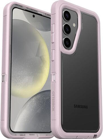 OtterBox Samsung Galaxy S24 Defender Series XT Clear Case - DARK SIDE (Clear/Black), screenless, rugged, lanyard attachment in Saudi Arabia