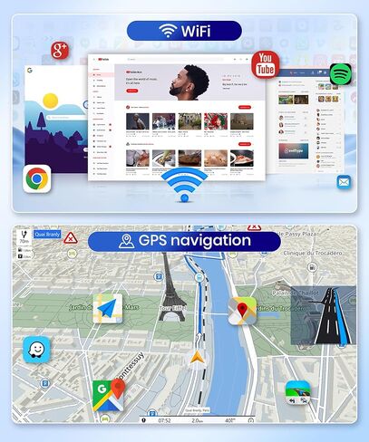 【2+64G】 for Toyota Sequoia 2008-2019/Tundra 2007-2013 Android Car Radio Stereo,Wireless Carplay Android Auto 10.1" Screen Bluetooth Car Audio Receiver GPS WiFi Backup Camera FM/RDS HiFi SWC in Saudi Arabia
