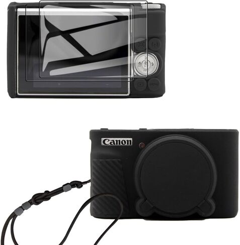 حافظة كاميرا SX740/SX740 HS لجراب Canon PowerShot SX740 SX730، حافظة سيليكون ناعمة لكاميرا Canon SX740 HS - حافظة واقية خفيفة الوزن مضادة للخدش - أسود in Saudi Arabia