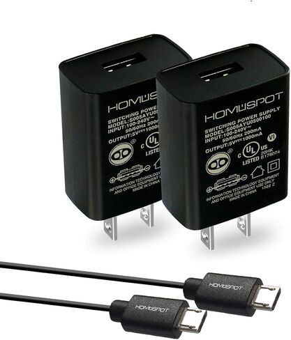 HomeSpot UL-Listed Universal US 5V1A USB الجدار شاحن التوصيل في الباب محول التيار المتردد للسفر مكتب الاستخدام المنزلي - 4 حزمة in Kuwait