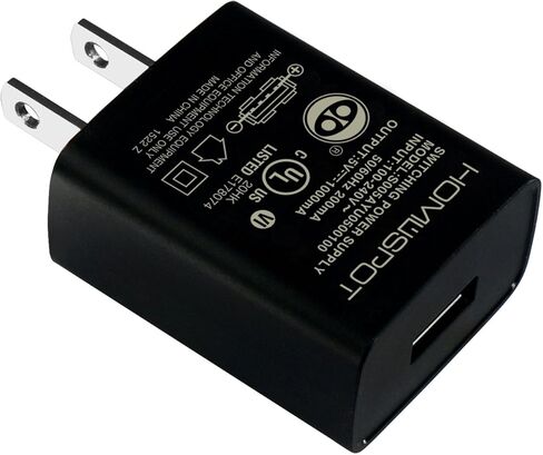 HomeSpot UL-Listed Universal US 5V1A USB الجدار شاحن التوصيل في الباب محول التيار المتردد للسفر مكتب الاستخدام المنزلي - 4 حزمة in Kuwait