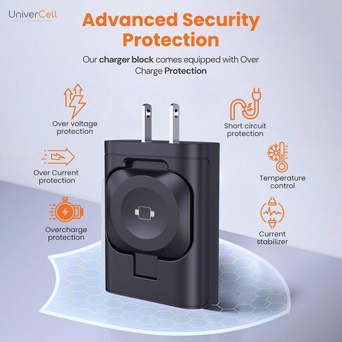 كتلة شاحن USB C | 4 في 1 شاحن سريع 43 وات، شاحن ساعة ذكية لاسلكي، محول سفر | مدمجة ومحمولة | ميزات السلامة المتقدمة in Saudi Arabia