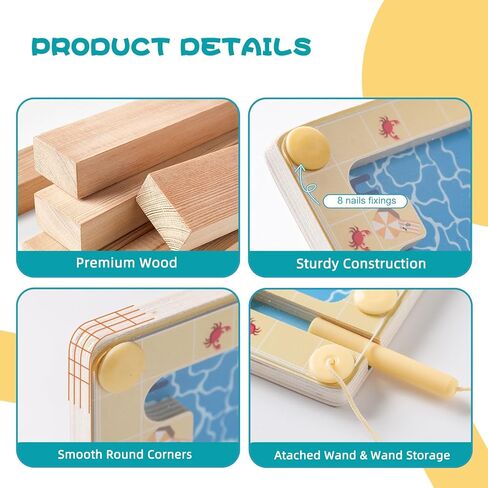 متاهة الحروف الأبجدية المغناطيسية - لعبة مونتيسوري التعليمية للأطفال بعمر 3 سنوات فما فوق، لوحة أنشطة ألغاز خشبية، ألعاب المهارات الحركية الدقيقة للأطفال الصغار، فكرة هدية للأولاد والبنات من عمر 3 4 إلى 5 سنوات in Kuwait