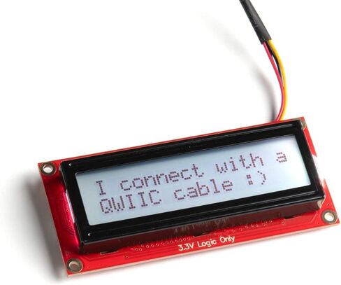 SparkFun 16x2 SerLCD - إضاءة خلفية RGB (Qwiic) - متوافقة مع شاشة Arduino LCD للتواصل عبر Serial I2C وSPI 3.3V in Saudi Arabia