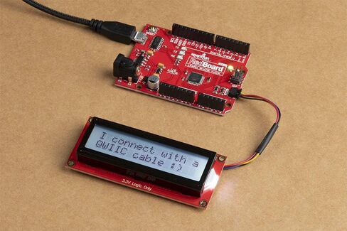 SparkFun 16x2 SerLCD - إضاءة خلفية RGB (Qwiic) - متوافقة مع شاشة Arduino LCD للتواصل عبر Serial I2C وSPI 3.3V in Saudi Arabia