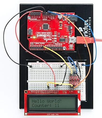 SparkFun 16x2 SerLCD - إضاءة خلفية RGB (Qwiic) - متوافقة مع شاشة Arduino LCD للتواصل عبر Serial I2C وSPI 3.3V in Saudi Arabia