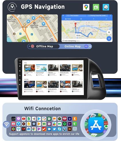 [8 CORE 2G+64G] راديو سيارة لأودي Q5 2010-2018 مع Carplay لاسلكي/Android Auto، 9 بوصة Android 13 IPS شاشة تعمل باللمس ستيريو سيارة، بلوتوث، GPS Navi، WiFi، SWC، DSP + كاميرا احتياطية in Saudi Arabia