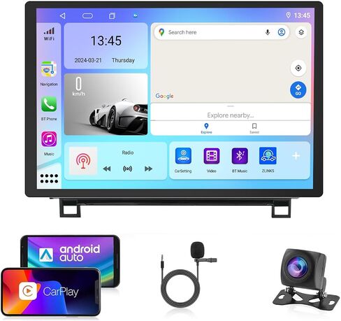 راديو ستيريو للسيارة لسيارة Toyota Tundra 2007-2013 Toyota Sequoia 2008-2018 Android 13 (8+128G) 13.1 بوصة تعمل باللمس راديو السيارة مع Carplay اللاسلكي وAndroid Auto WiFi GPS BT FM/AM كاميرا احتياطية in Saudi Arabia