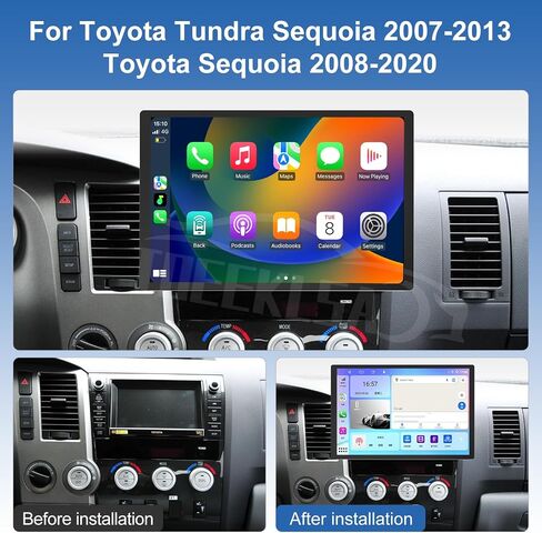 راديو ستيريو للسيارة لسيارة Toyota Tundra 2007-2013 Toyota Sequoia 2008-2018 Android 13 (8+128G) 13.1 بوصة تعمل باللمس راديو السيارة مع Carplay اللاسلكي وAndroid Auto WiFi GPS BT FM/AM كاميرا احتياطية in Saudi Arabia
