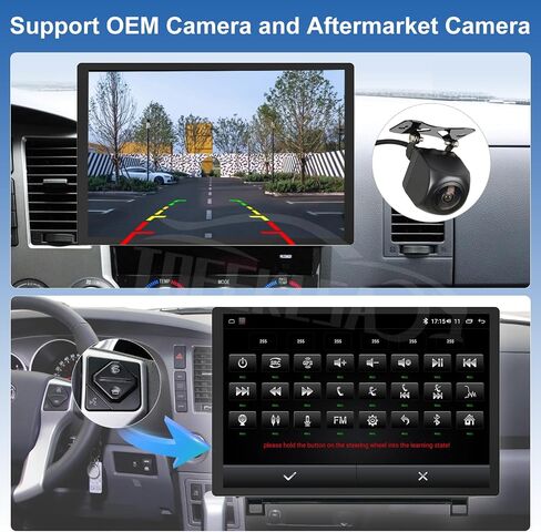 راديو ستيريو للسيارة لسيارة Toyota Tundra 2007-2013 Toyota Sequoia 2008-2018 Android 13 (8+128G) 13.1 بوصة تعمل باللمس راديو السيارة مع Carplay اللاسلكي وAndroid Auto WiFi GPS BT FM/AM كاميرا احتياطية in Saudi Arabia
